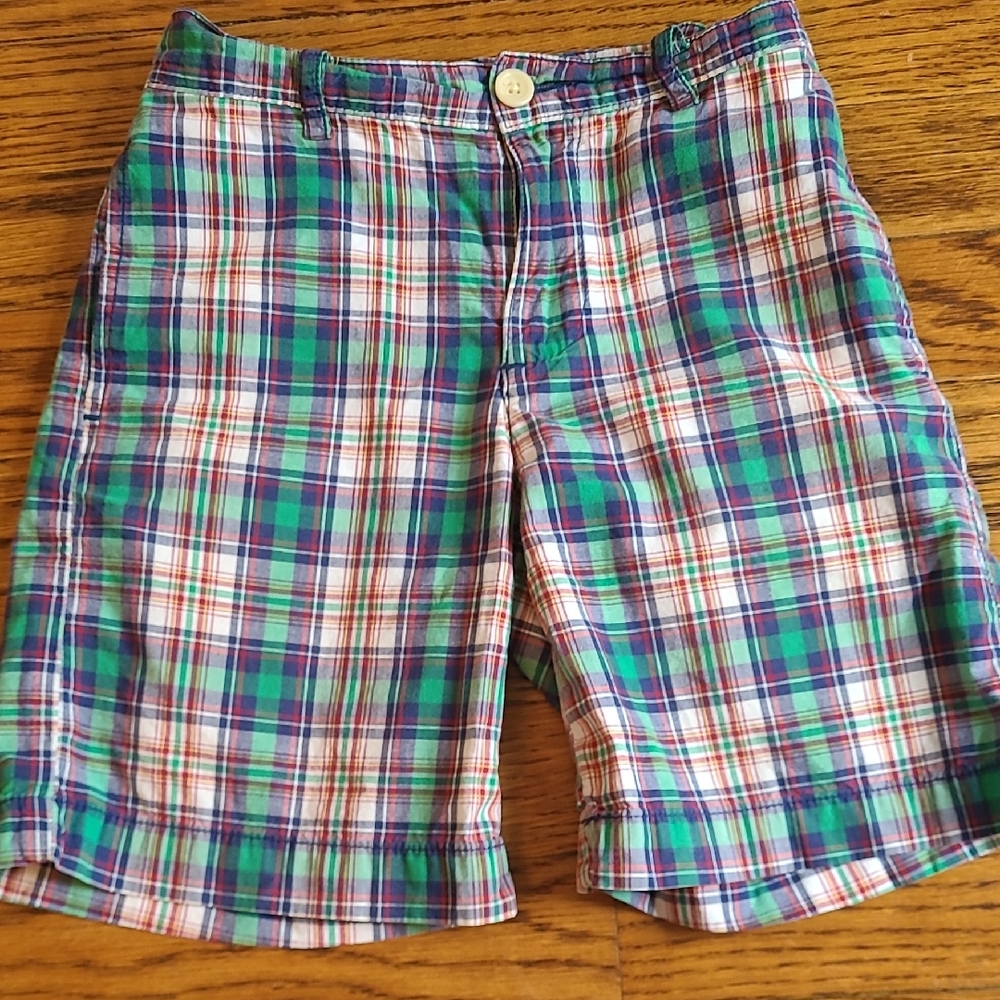 Chaps Boys Size 5 Plaid Shorts